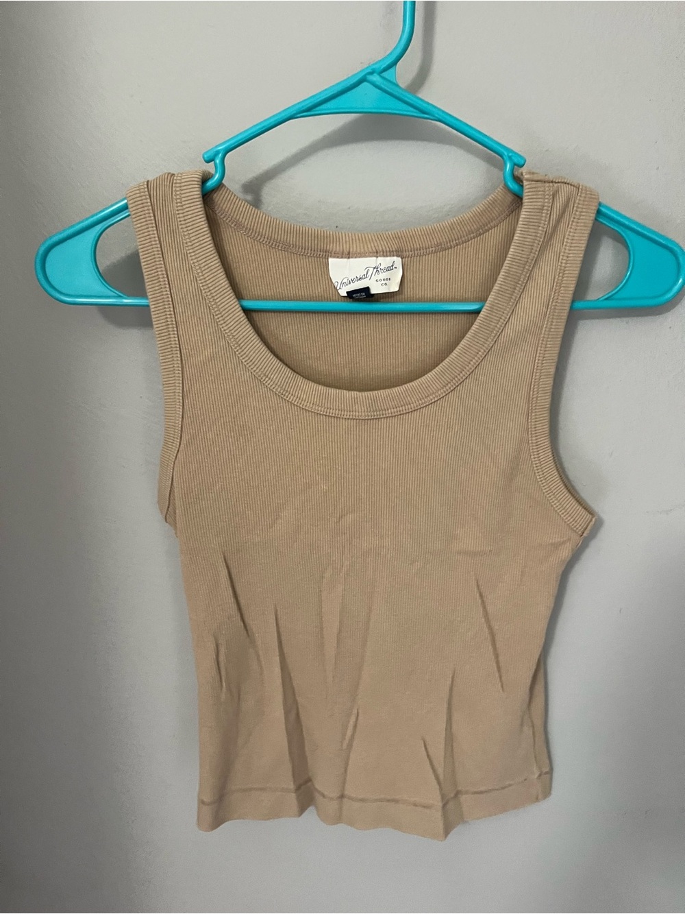 Universal Thread Beige Ribbed Scoop Tank